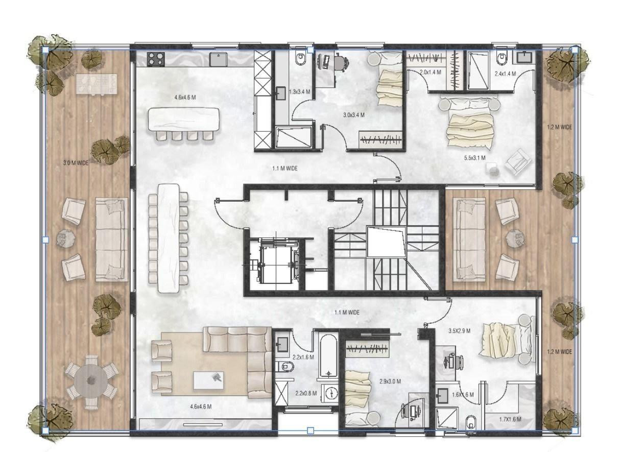 Appartement 4 pièces Netanya Centre Ville 316-IBL-1633