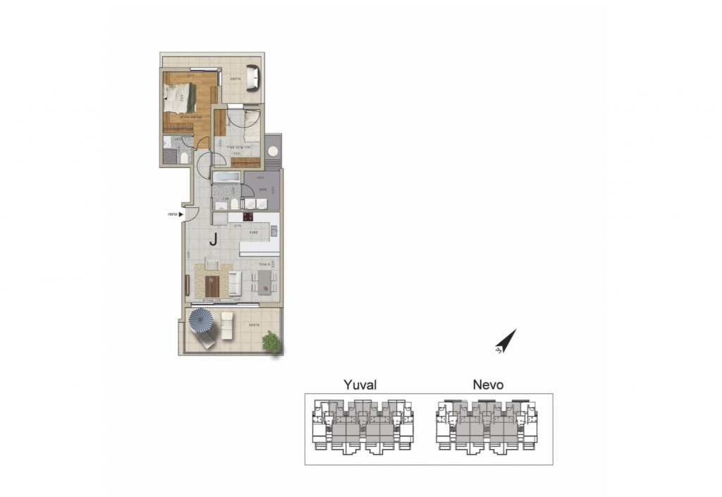 Appartement 3 pièces Eilat Shachamon 6 485-IBL-1
