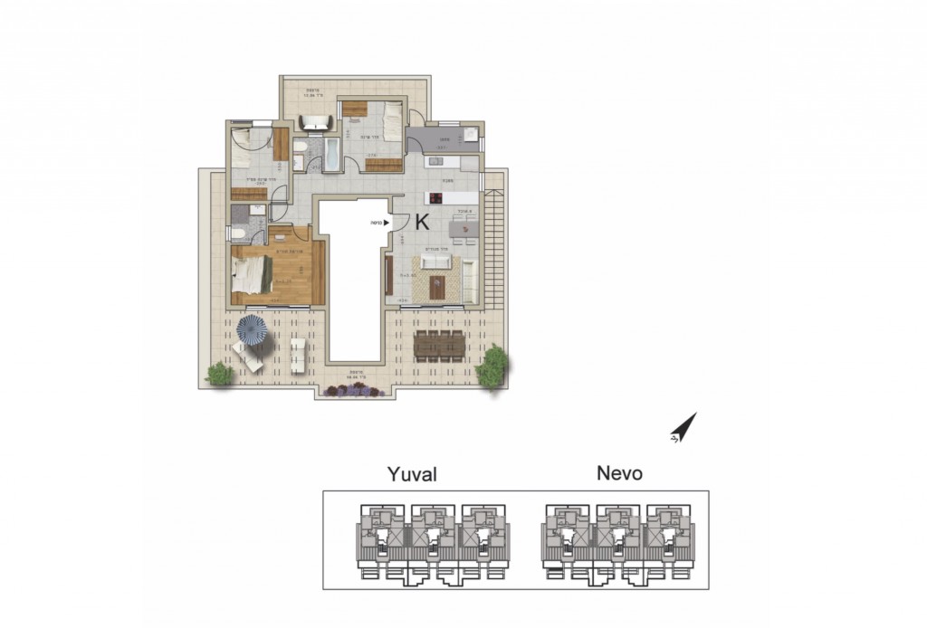 Appartement 4 pièces Eilat Shachamon 6 485-IBL-2