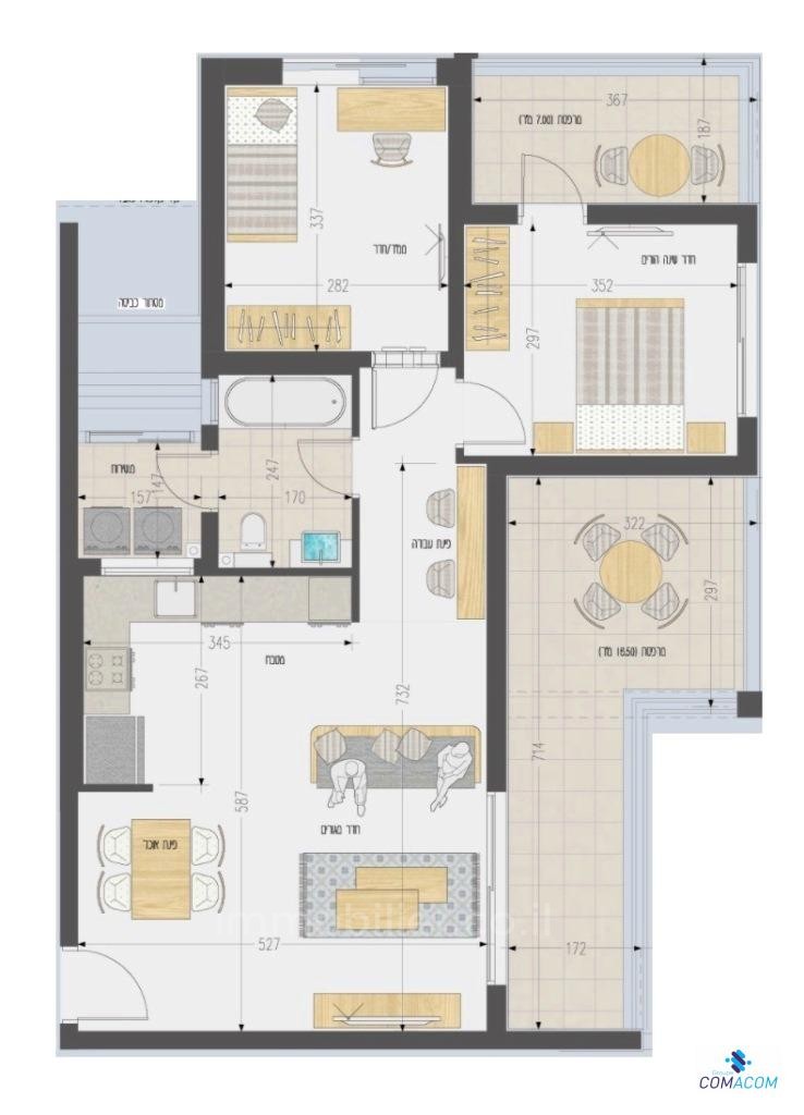 דירה 2 חדרים אשדוד יב 511-IBL-1102