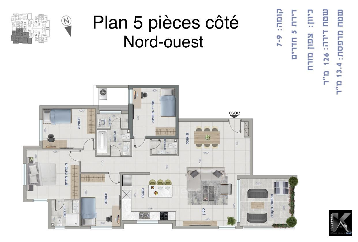 Projet neuf Netanya 5+ pièces 115 m²