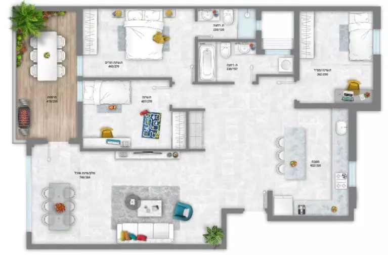 Apartment 4 rooms Ashdod Alef 15-IBL-2947