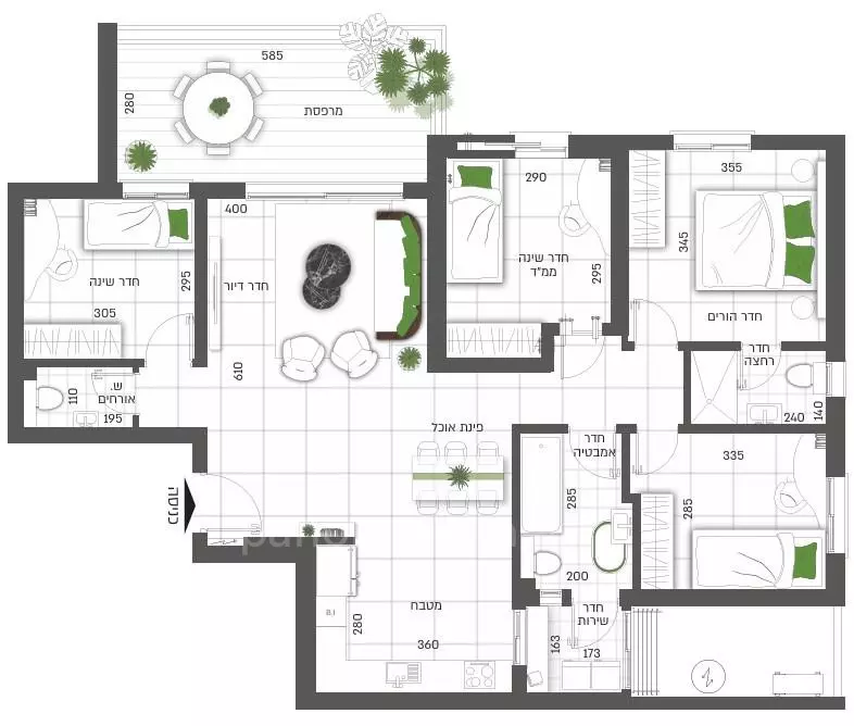 Departamento 4 habitaciones Netivot Neve sharon 233-IBL-1205