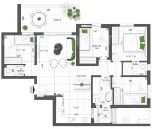 Departamento 4 habitaciones Netivot Neve sharon