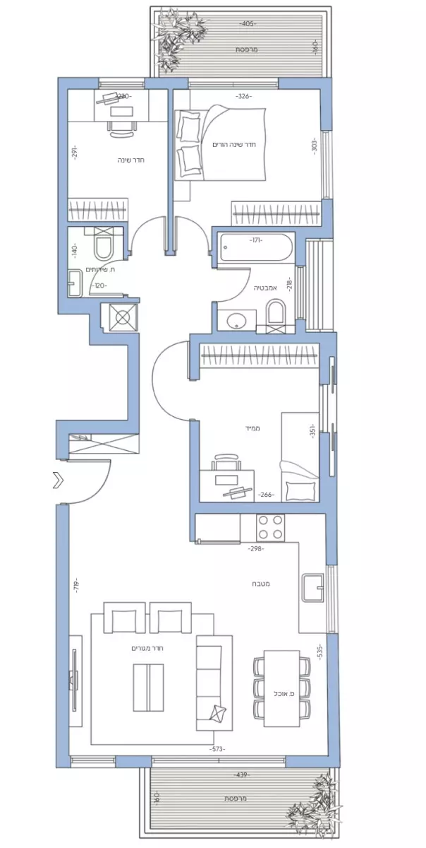 Departamento 3 habitaciones Tel Aviv Dizengof 342-IBL-6628