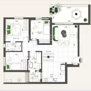 דירה 4 חדרים Netivot נופי יורם