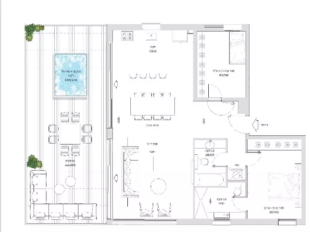 Attico 3 stanze Tel Aviv Dizengof 342-IBL-6732