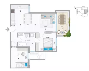 Appartamento 3 stanze Bat yam Bat yam