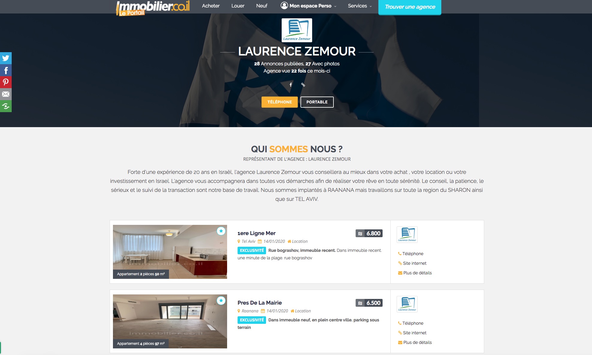 Espace Pro agences immobilier.co.il