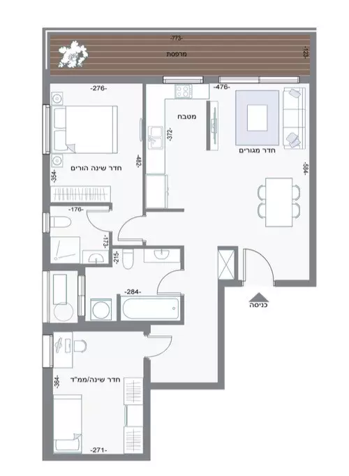 Apartment 2 rooms Bat yam Bat yam 210-IBL-2119