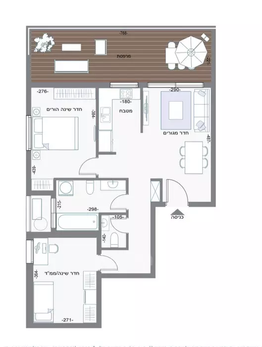 Appartement 2 pi&egrave;ces Bat yam Bat yam 210-IBL-2119