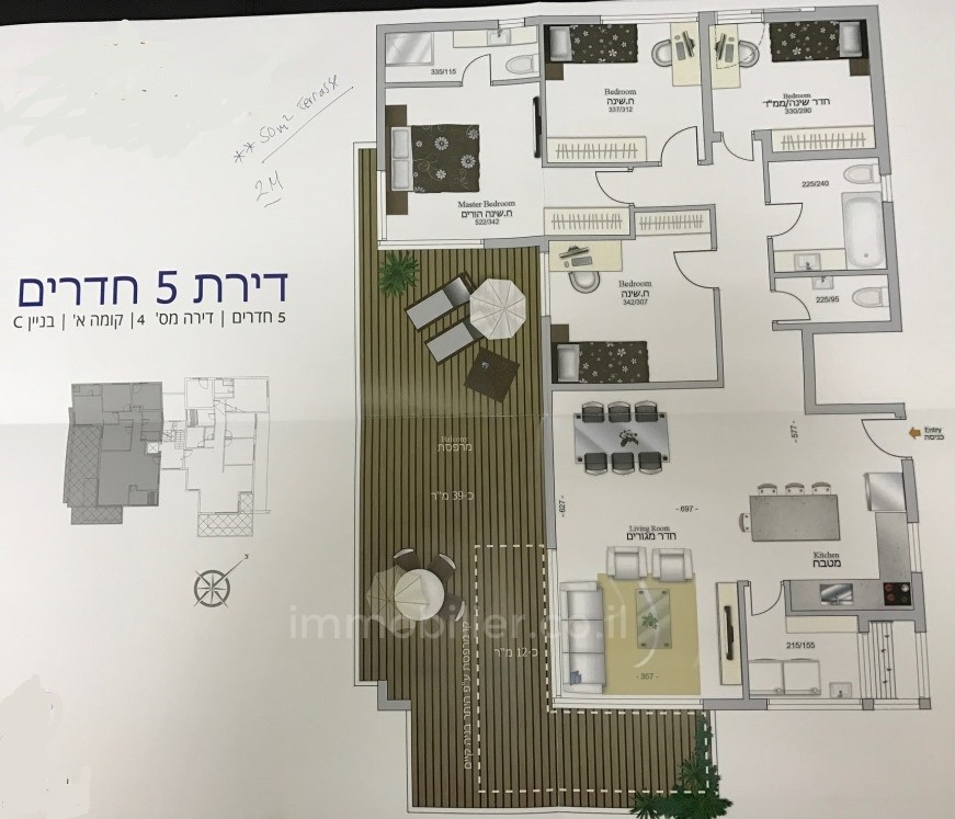 Квартира 5 комнат(-ы)  Eilat Shachamon 6 288-IBL-328