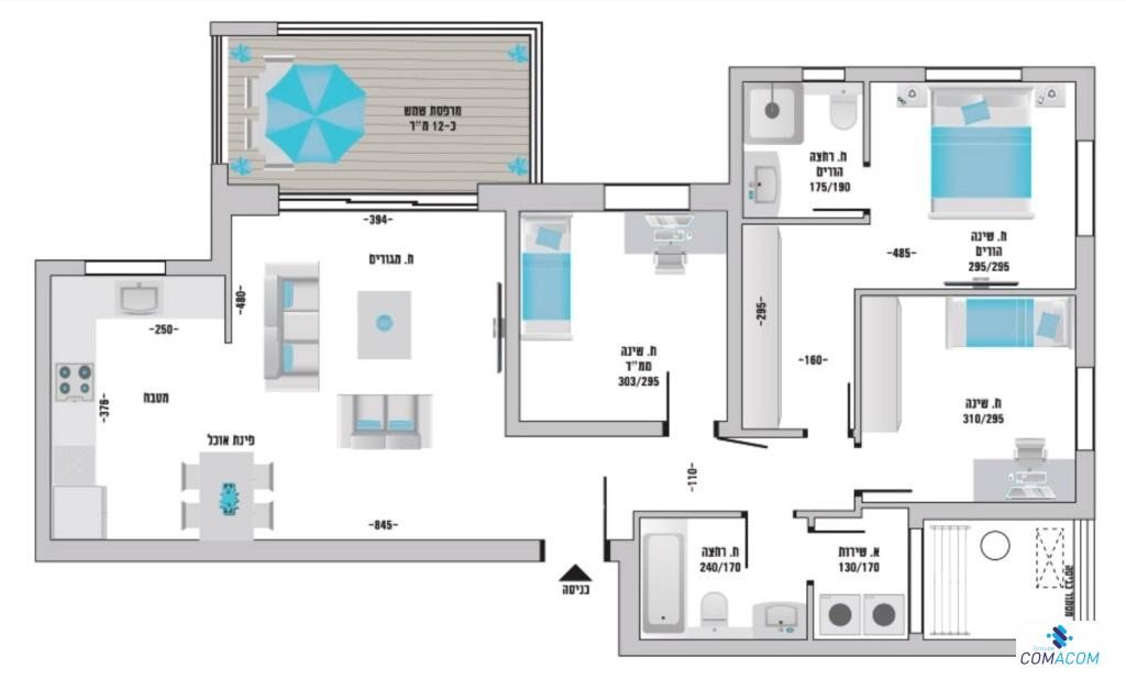 Apartment 4 Rooms Hadera Hadera 342-IBL-6042