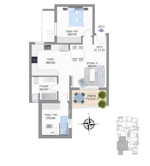 Apartment 3 Rooms Bat yam Bat yam 342-IBL-6335