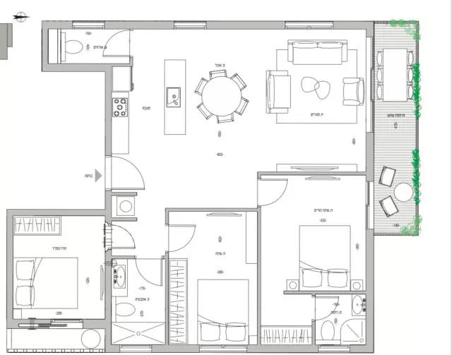 Departamento 3 habitaciones Tel Aviv Vecindario marítimo