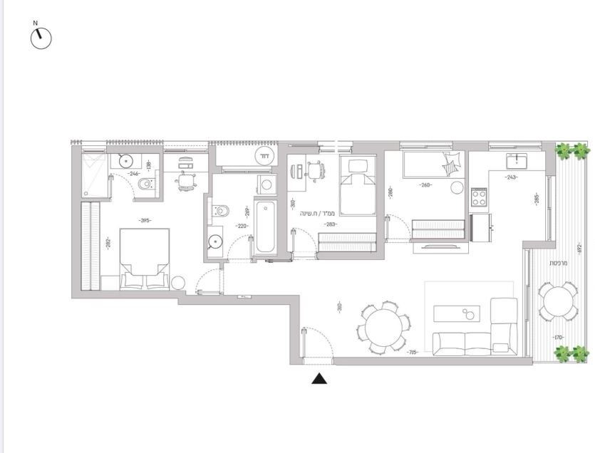 Apartment 3.5 Rooms Tel Aviv Dizengof 342-IBL-6612