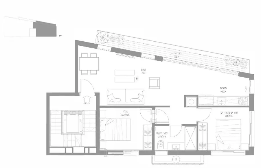 פנטהאוז 4 חדרים תל אביב לב תל אביב 342-IBL-6626