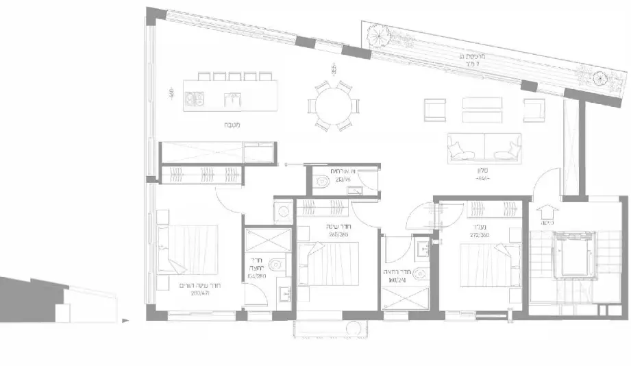 פנטהאוז 4 חדרים תל אביב לב תל אביב 342-IBL-6626