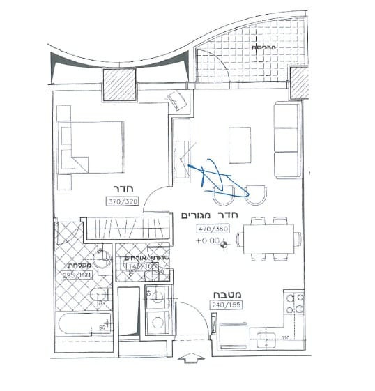 Appartement 2 pièces Tel Aviv Neve Tsedek 457-IBL-1289