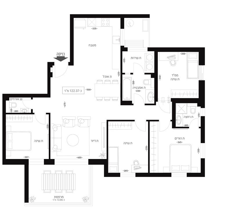 דירה 3 חדרים Netivot רמות יורם 511-IBL-1228