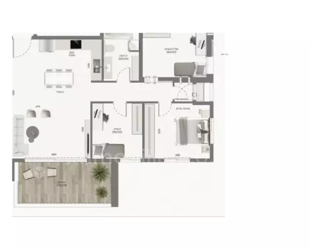 Apartamento 4 cômodos Nahariya Centro da cidade 523-IBL-53