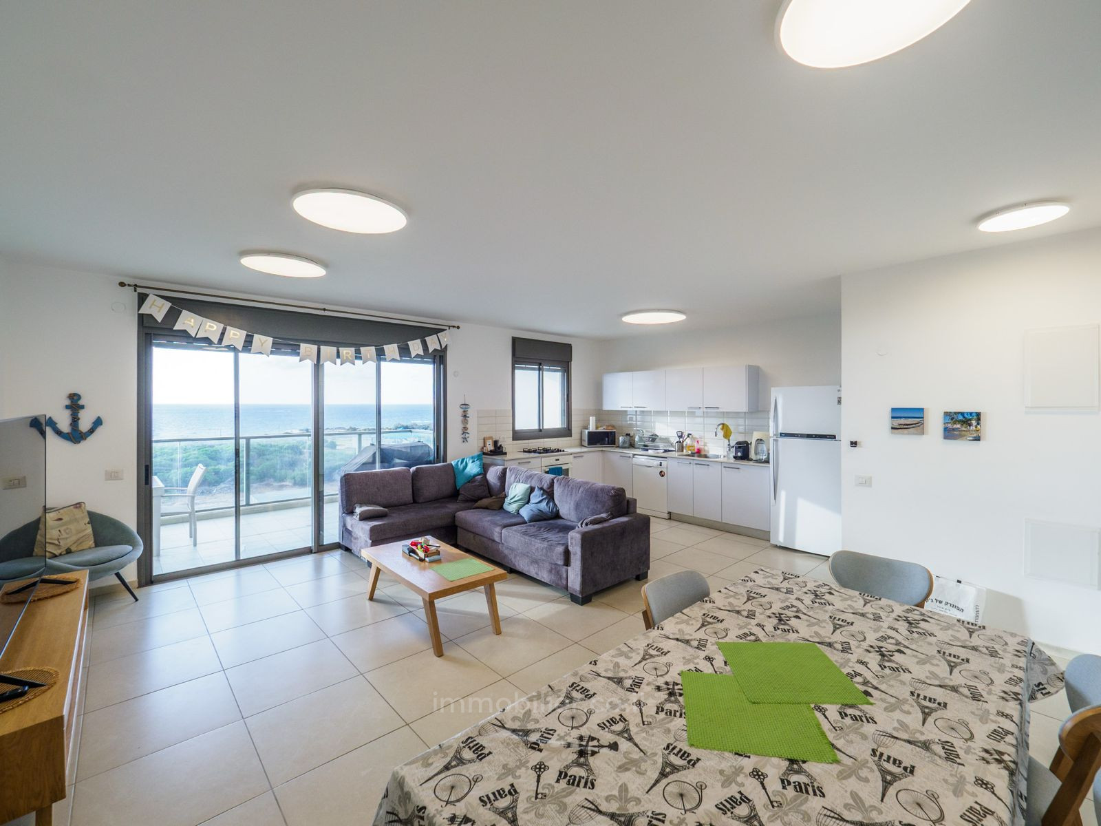 Quartier résidentiel Akhziv - belle vue mer - bel appartement 5 pieces