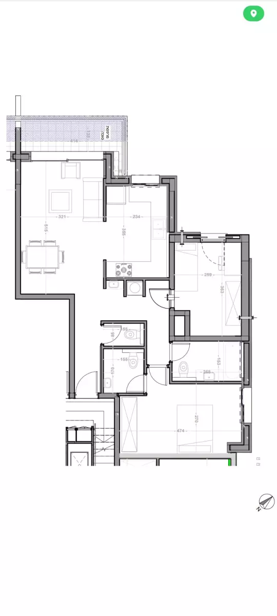 Apartamento 3 cômodos Jerusalém Kiryat Moshe 606-IBL-37