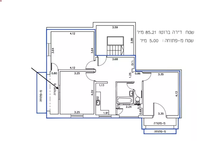 Apartamento garden 3.5 cômodos Jerusalém Kiryat Moshe 606-IBL-39