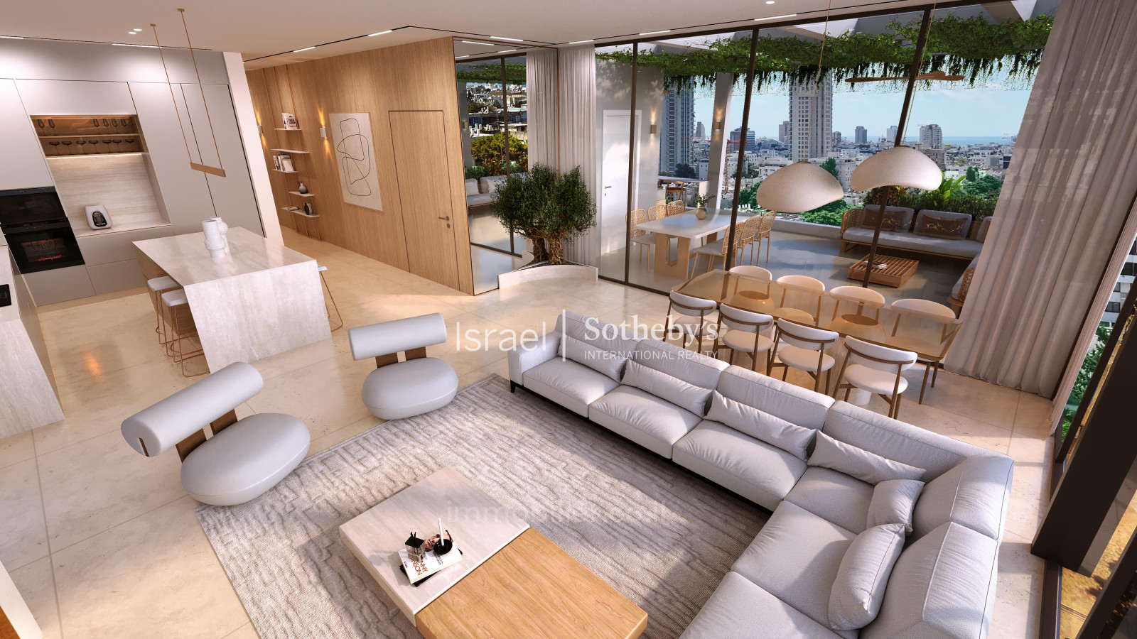 Wohnquartier Penthouse flambant neuf occupant tout un etage au centre de tel aviv