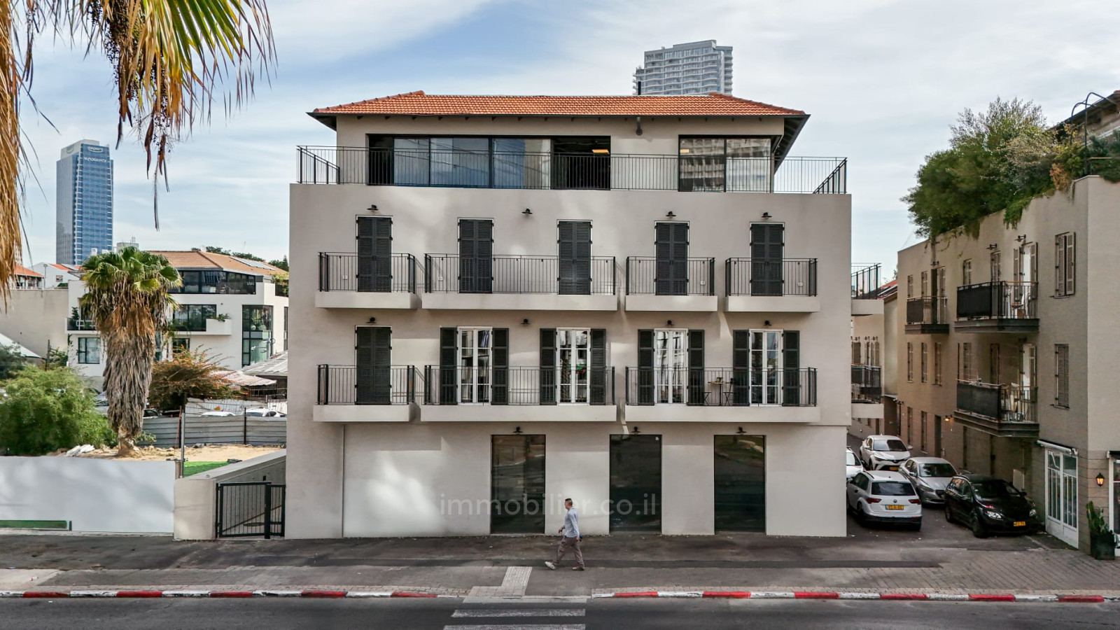 Wohnquartier Tel aviv neve tzedek face mer appartement 2 pieces de standing dans immeuble neuf 1 min de la plage