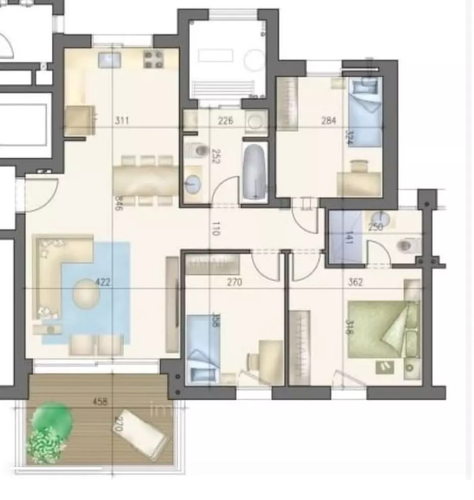 דירה 4 חדרים רעננה נווה זמר 828-IBL-38