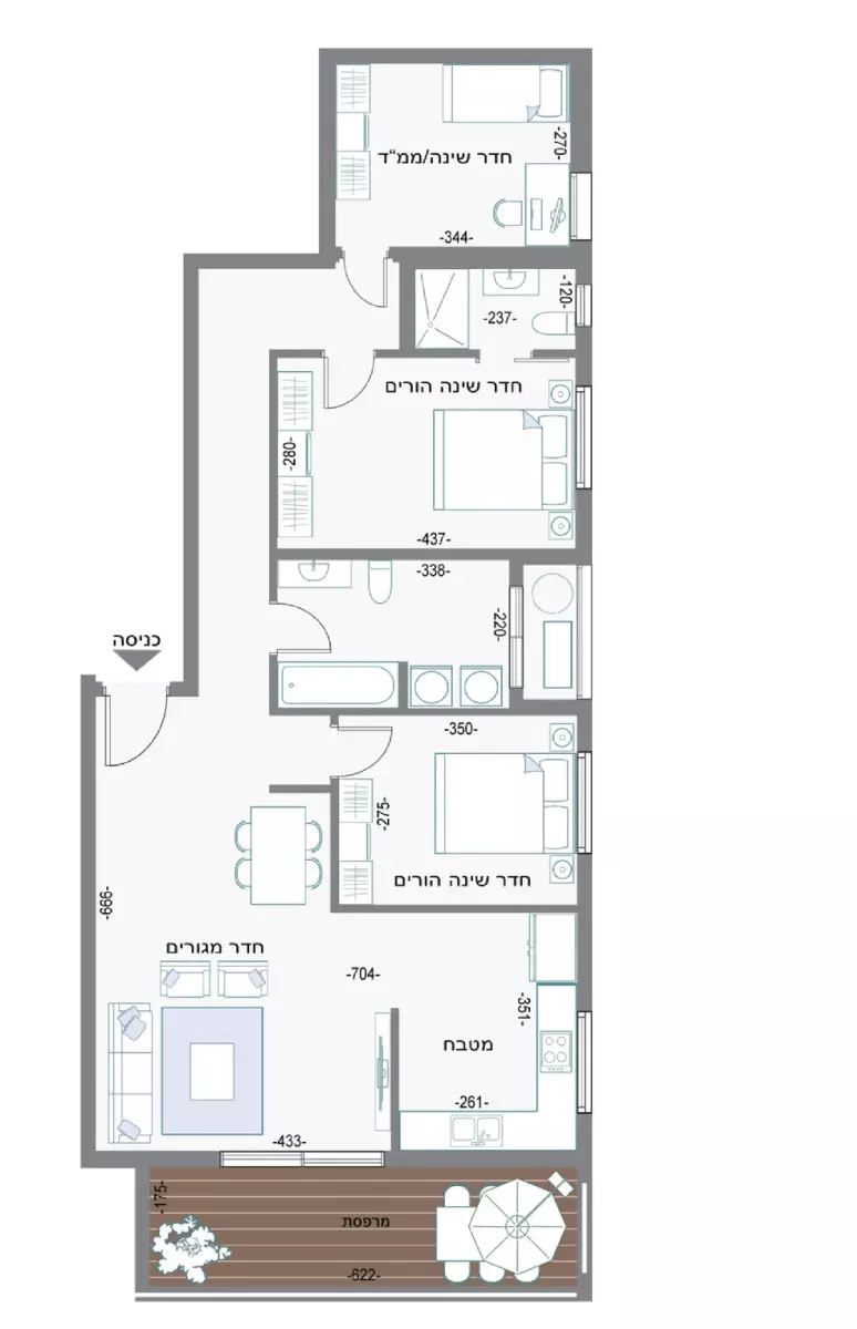 Apartment 4 rooms Bat yam Bat yam 828-IBL-62