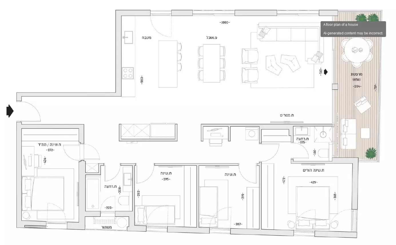 Appartamento 5 stanze Tel Aviv Lev Tel-Aviv 828-IBL-88