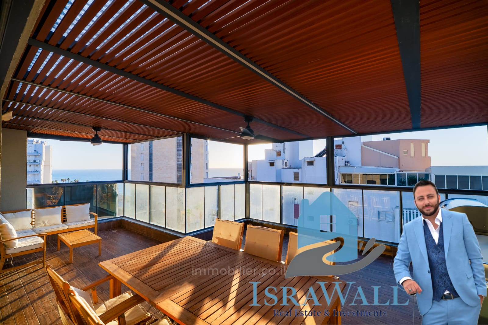 Wohnviertel A vendre penthouse masarik bat yam deuxieme ligne mer vue incroyable