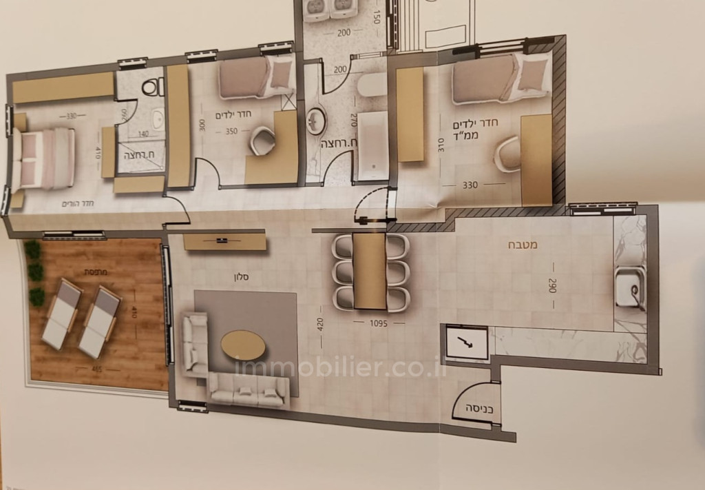 Жилой квартал Superbe appartement 4 pieces avec terrasse A deux pas du kikar et de la mer