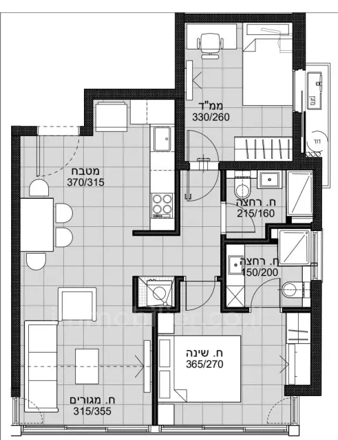 Apartamento 3 cômodos Tel Aviv Região marítima