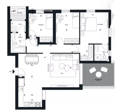 Apartamento 3 cômodos Bat yam Bat yam 342-IBL-6330