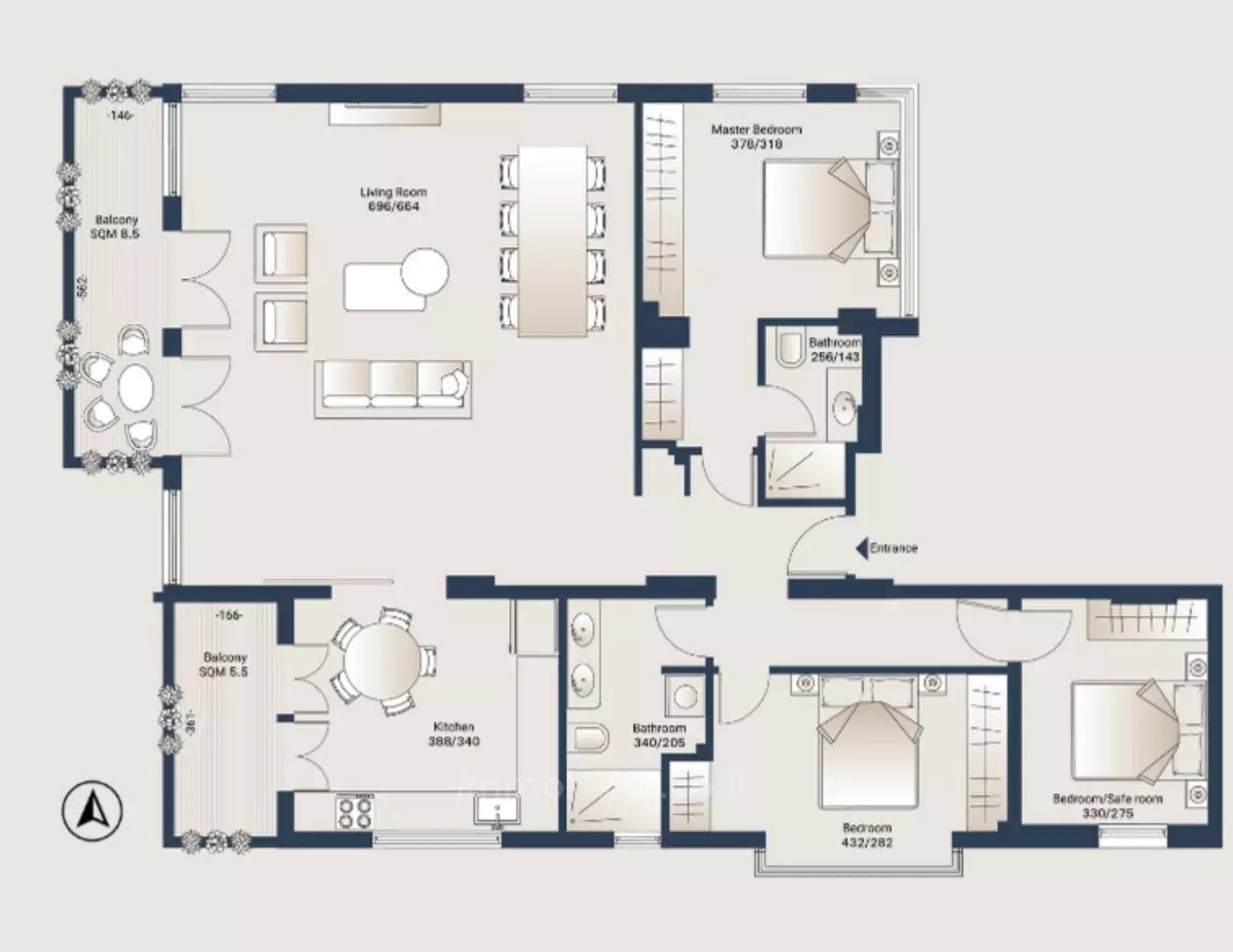 Apartamento 4.5 cômodos Tel Aviv Centro da cidade 457-IBL-1552