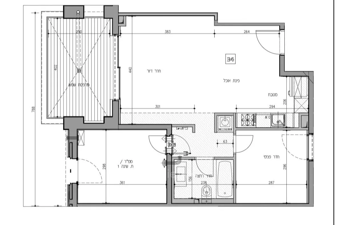 Apartamento 3 cômodos Tel Aviv Lev Tel-Aviv 828-IBL-132