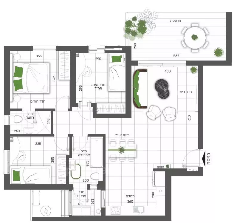 Квартира 4 комнат Netivot Neve sharon 233-IBL-1205