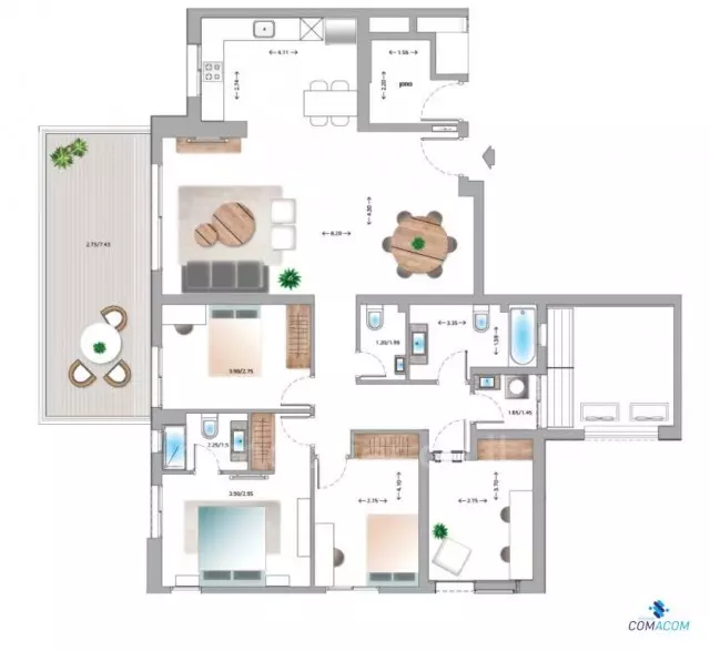 Квартира 3 комнат Ashdod Mar